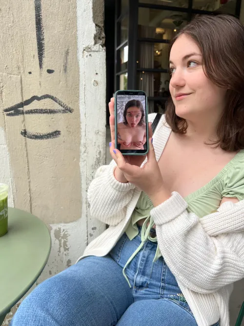 decided to show off my facial while grabbing my matcha