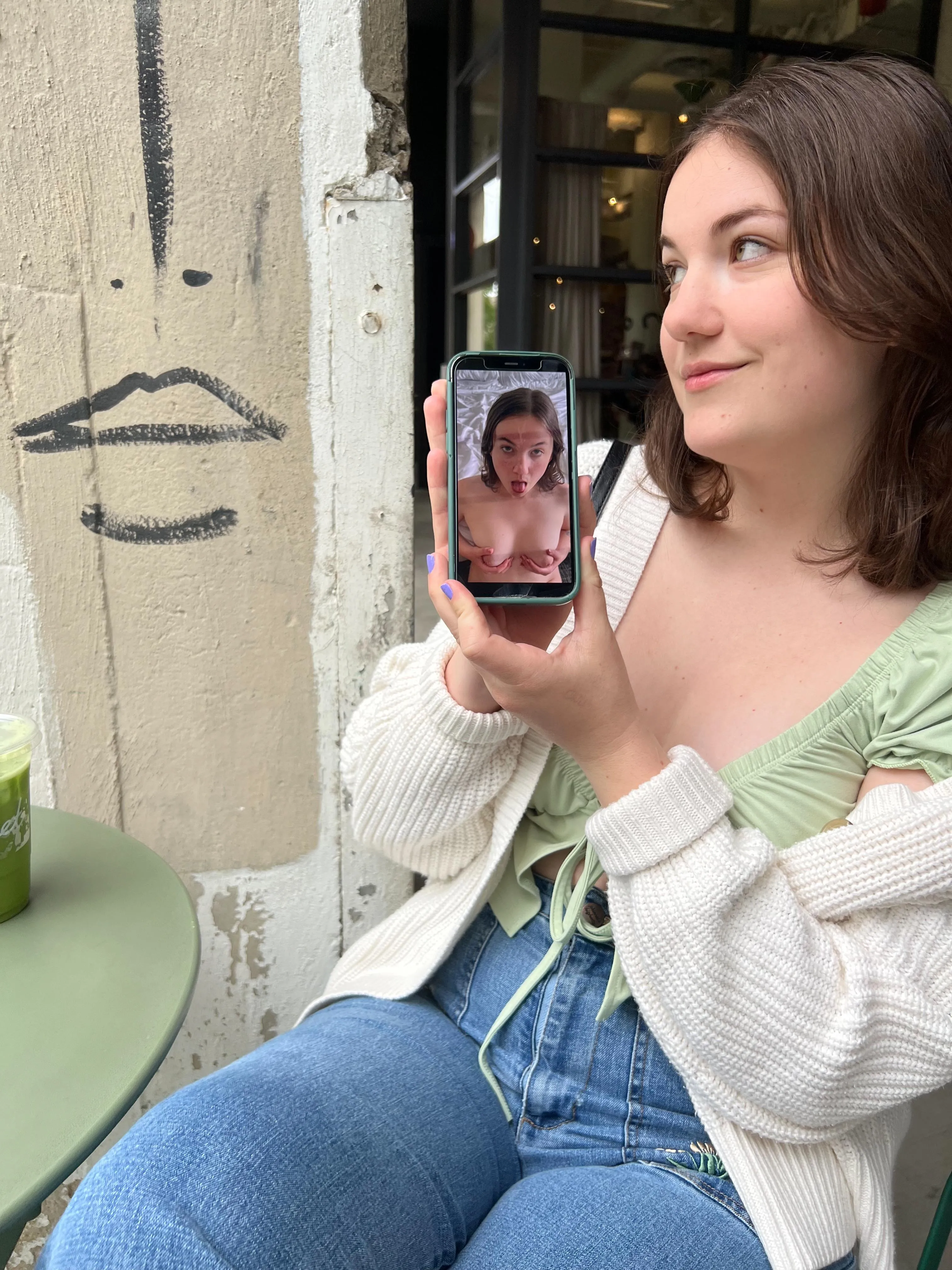 decided to show off my facial while grabbing my matcha