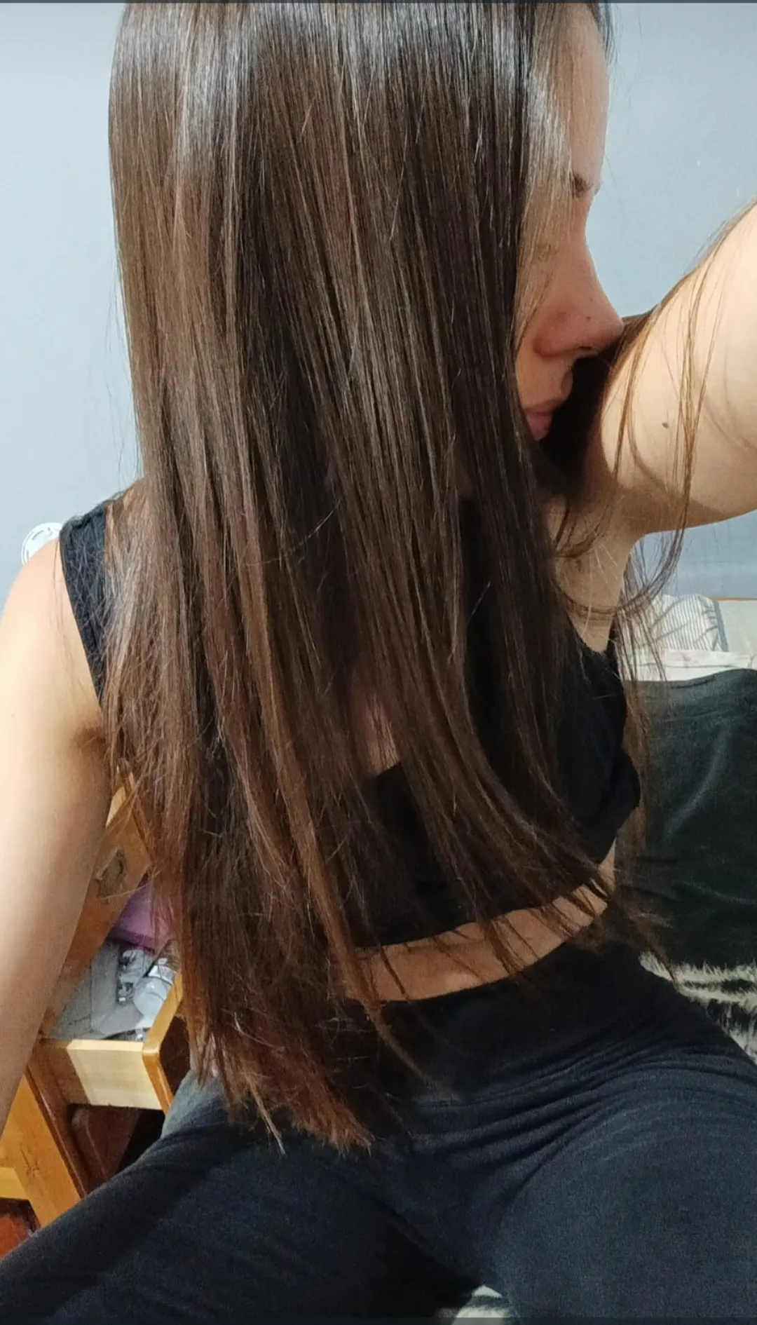 The best day is hairdresser's day, straight hair forever