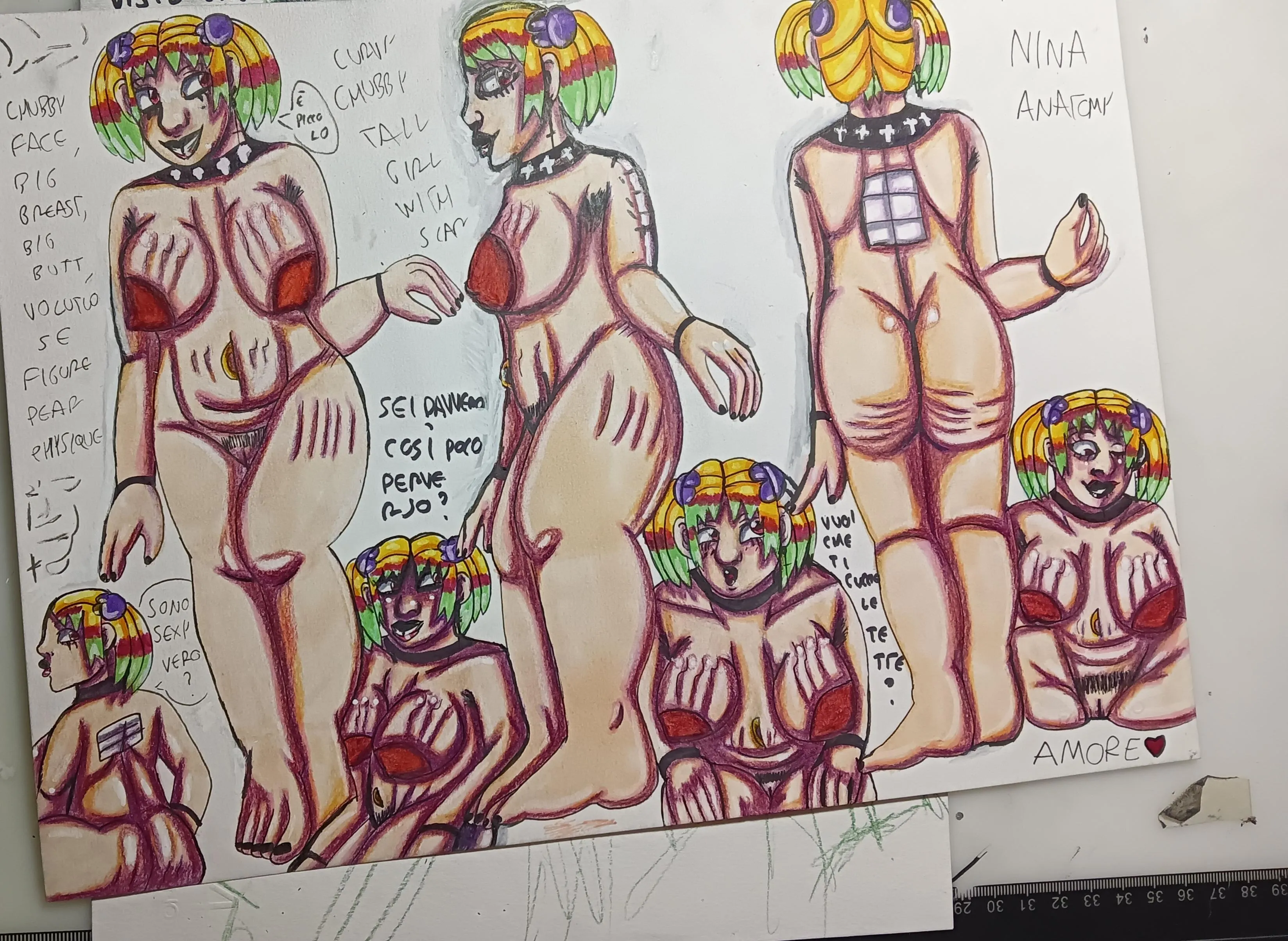 The nude character design of my favorite character from complex (my comic)