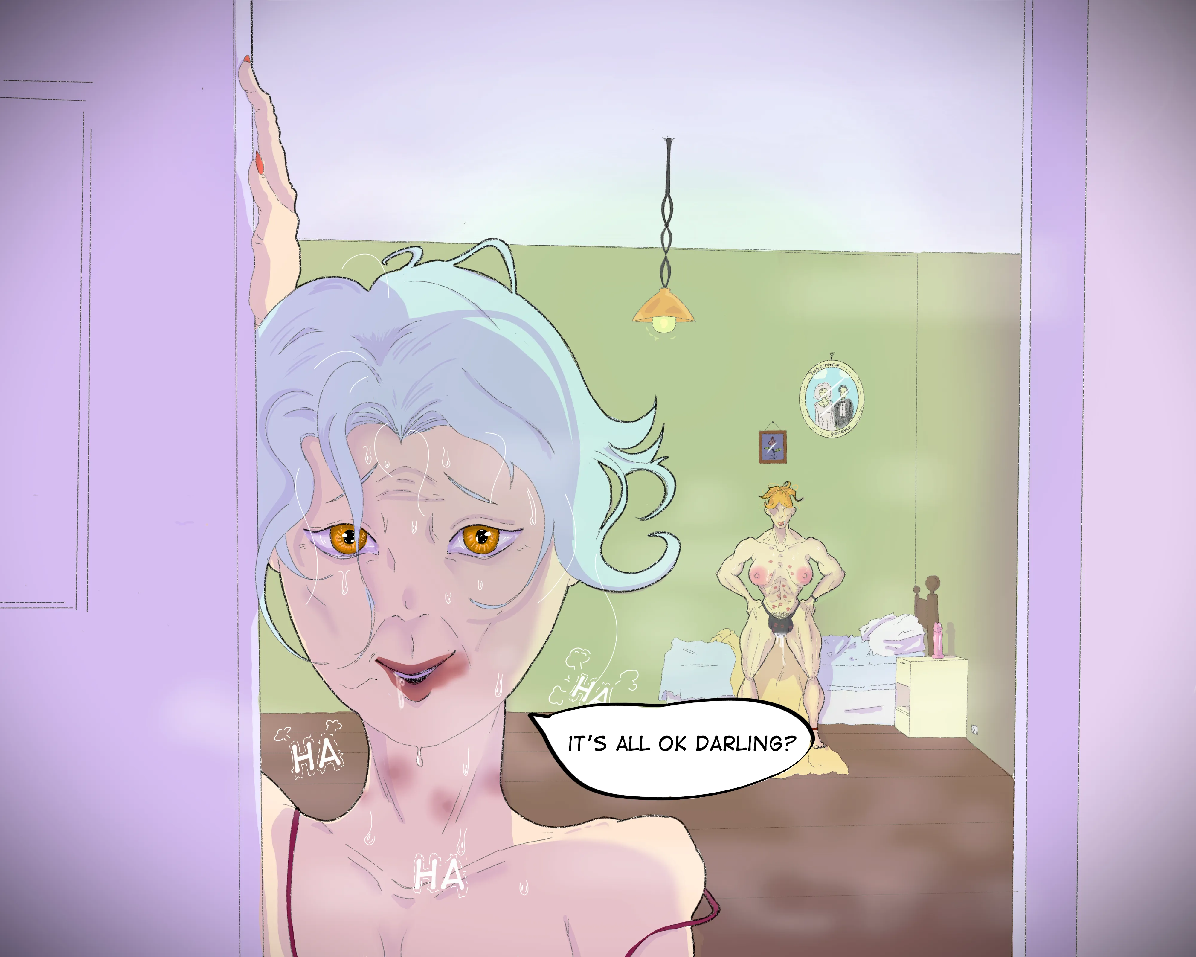 The story behind this work is not NTR, but I think it's good material for a caption that is. By the way, thanks for all the upvotes my previous work received, I appreciate it😊