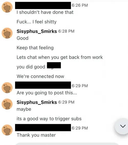 I love it when you regret it.