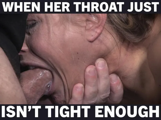 Jerking off with her throat