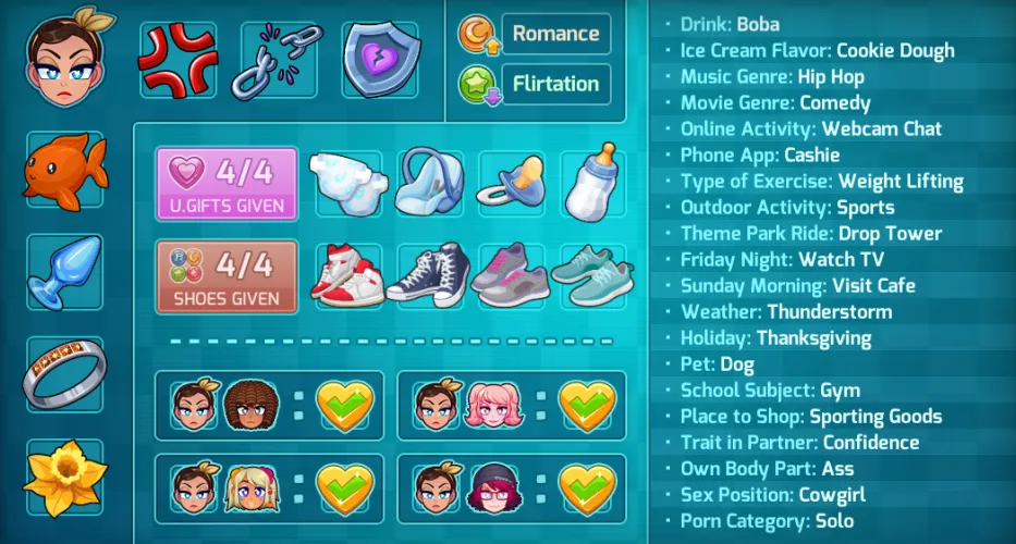 Nora's Vindictive Baggage becomes completely useless on Hard mode because it gets cancelled out by emotionally guarded. Its a huge oversight and honestly makes me annoyed because Nora is one of the few characters that actually gives repercussions for kn