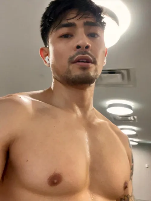 Sweaty and ready to be worshipped