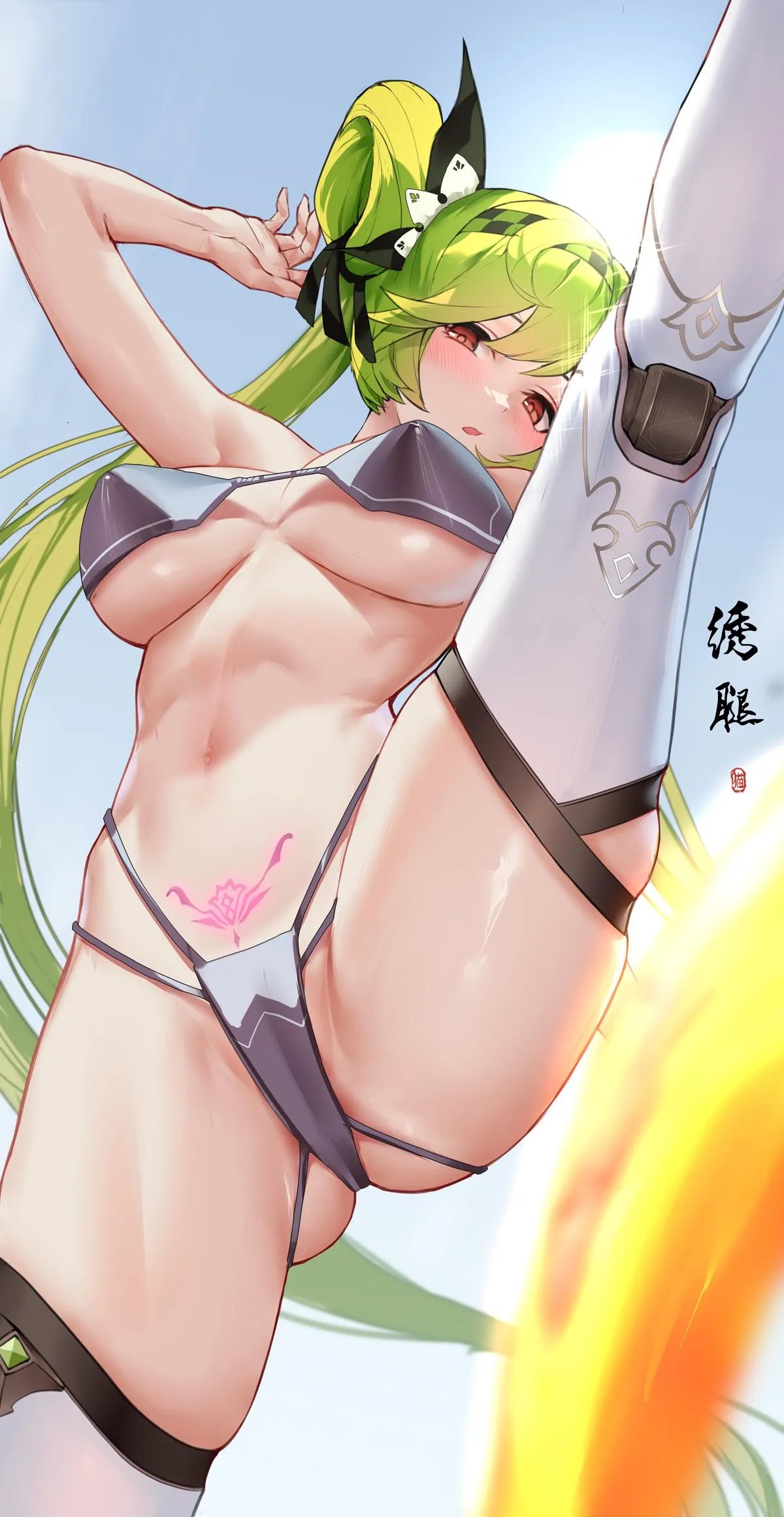 Ai showing off her flexibility [Honkai Impact 3]