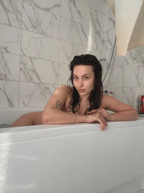 Enjoying an early morning skinny dip