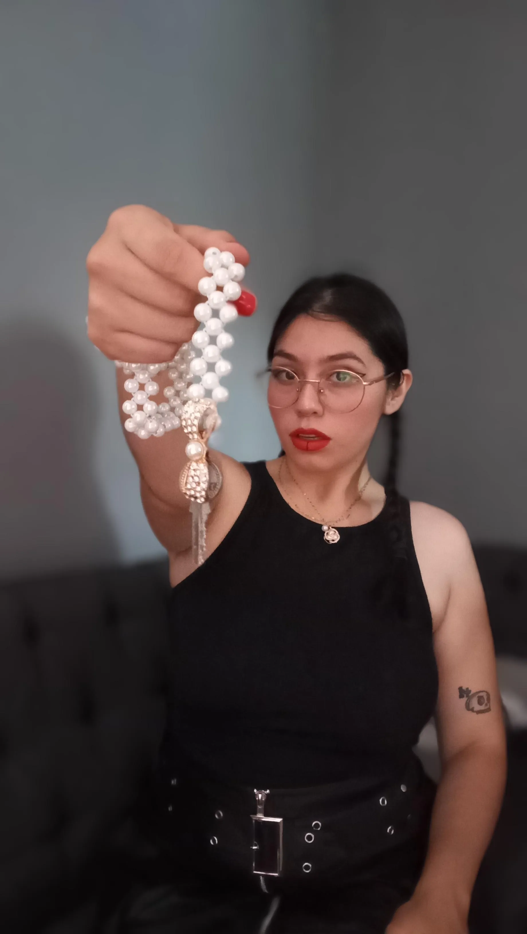 Here's were i put your key, you will be locked for five years my lovely husband.