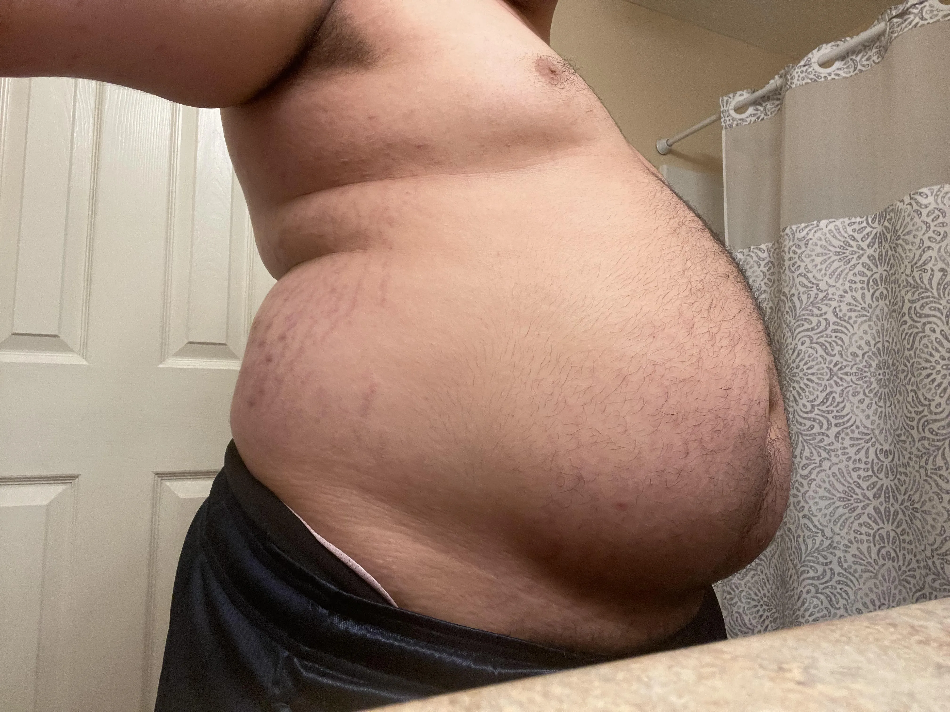 Keeping myself stuffed with the stretch marks to prove it