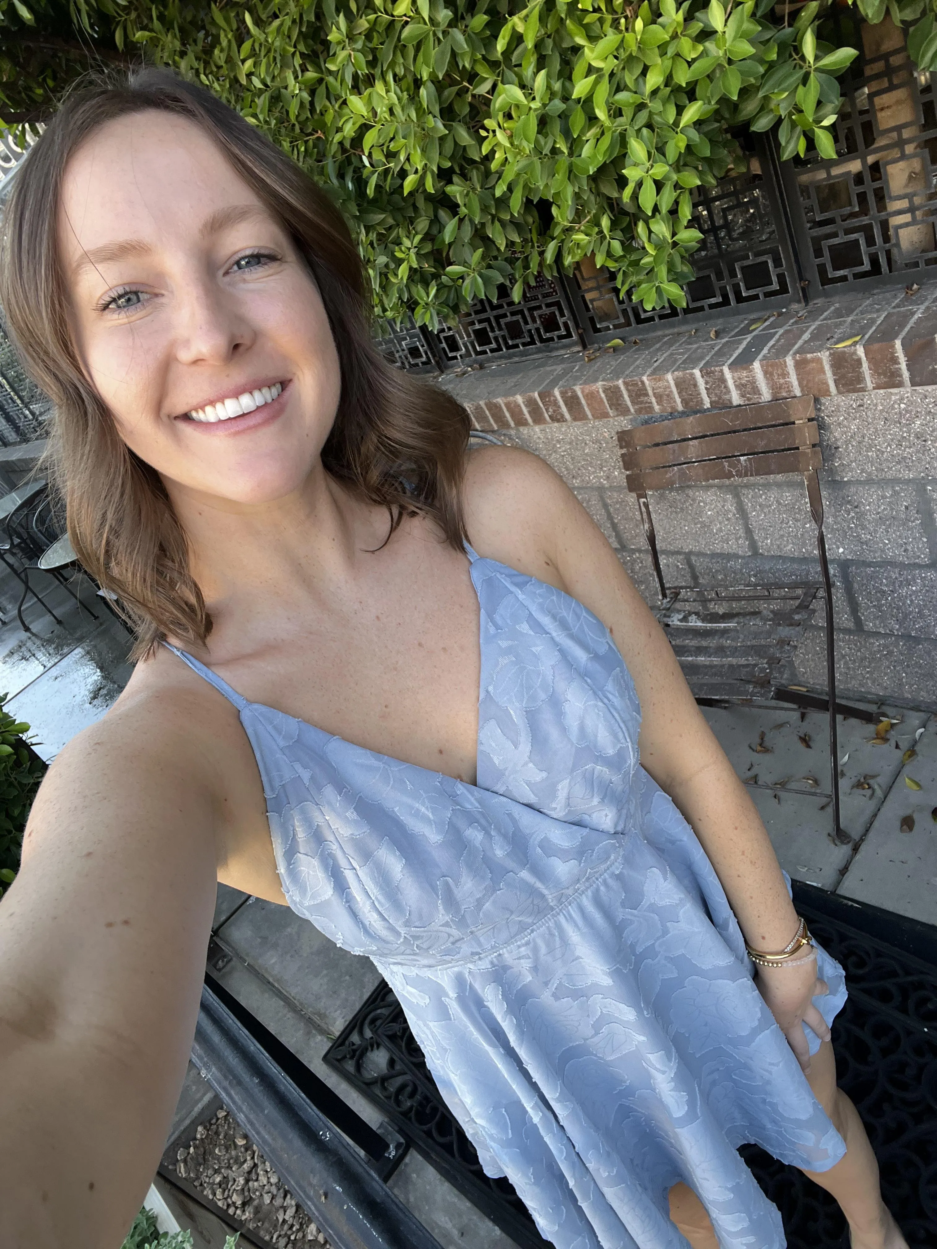 My favorite blue sundress for a date