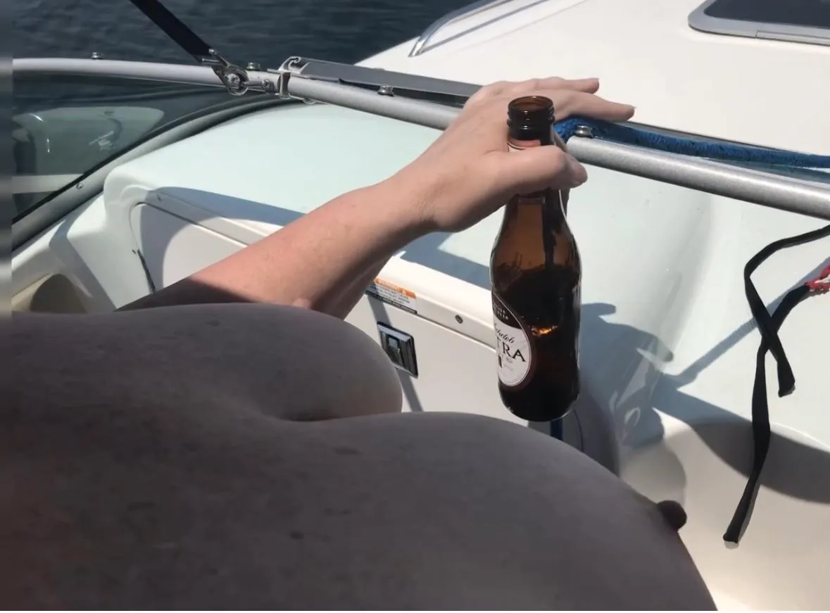 She broke the no glass bottle rule but I let her get away with it this one time.