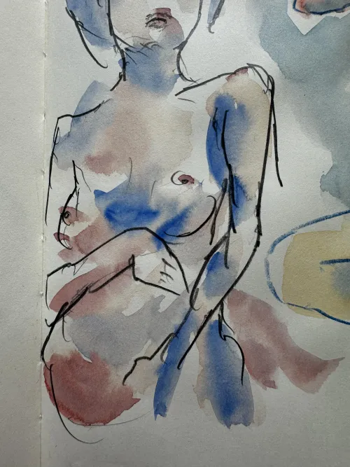 Sketch study, watercolor by me