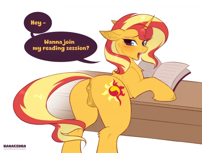 Wanna join my reading session? (by Kanaeshka)
