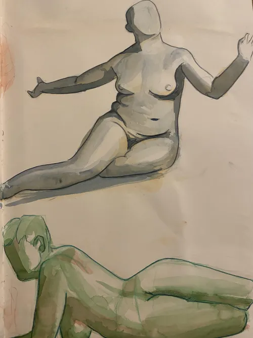 Watercolour studies by me