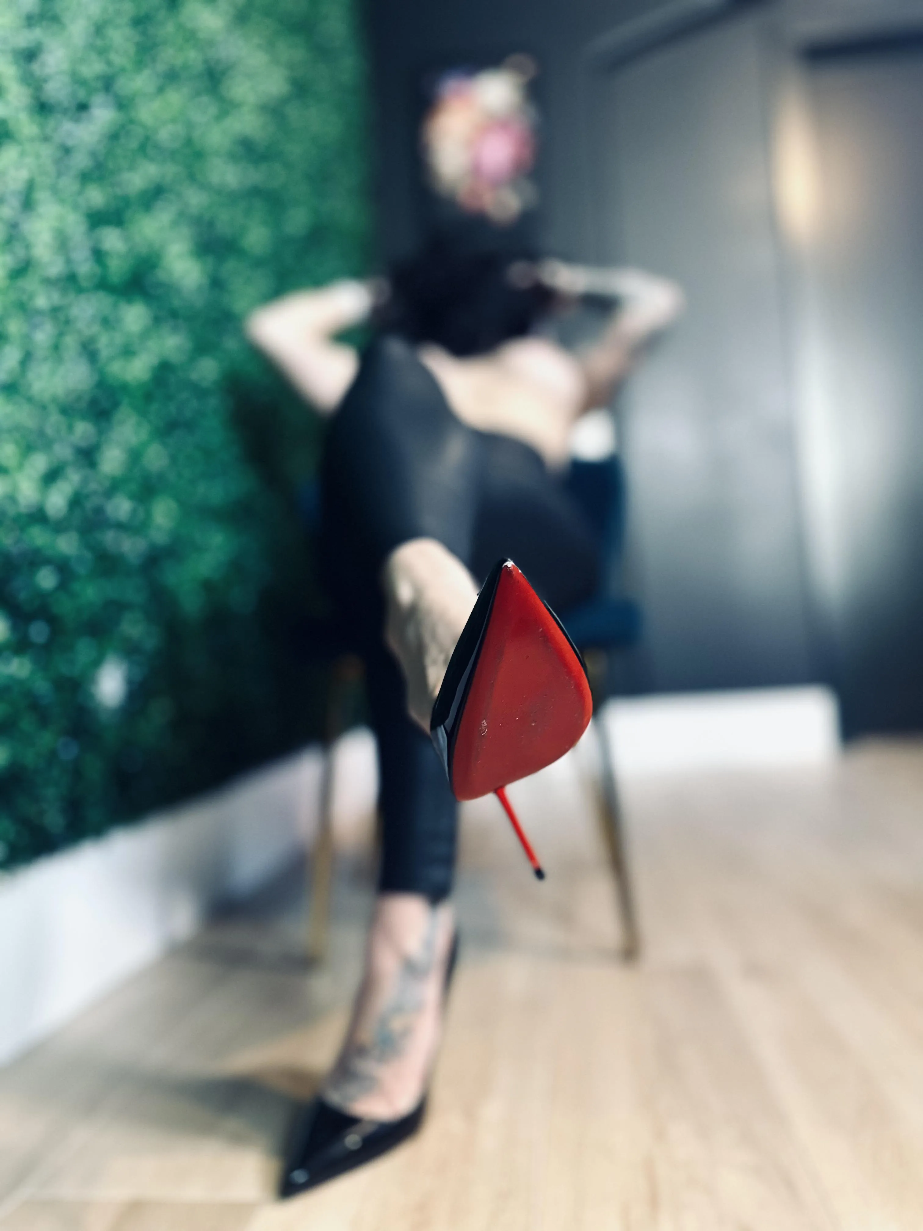 (F) Red bottom girl through and through!