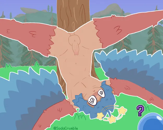 He had a rather rough landing it seems  (SodaCrumble) [M]