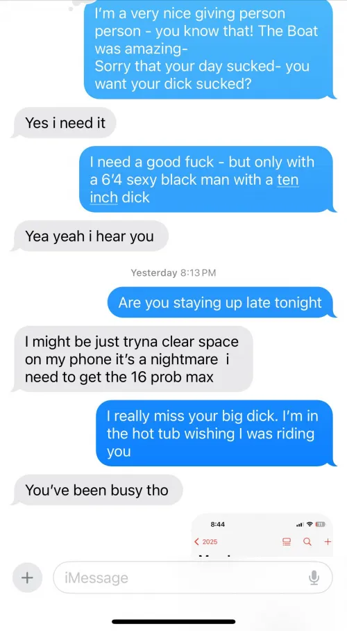 I finally got the good fuck I needed! We’ve both been busy but today I got that big black cock