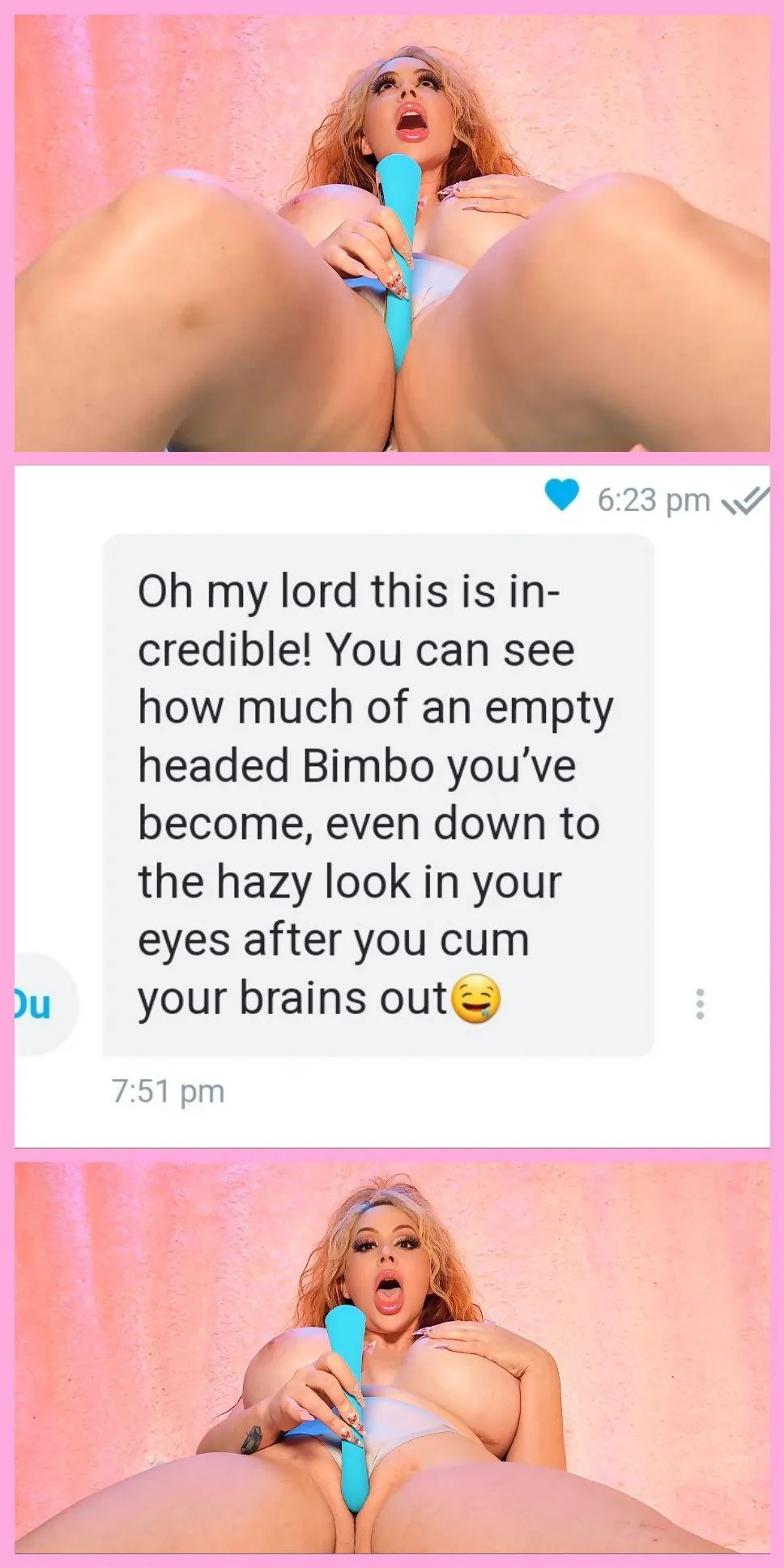 I LOVE LOVE how much people see me as a plastic brainless set of cock sleeves now! 💕🤤💕