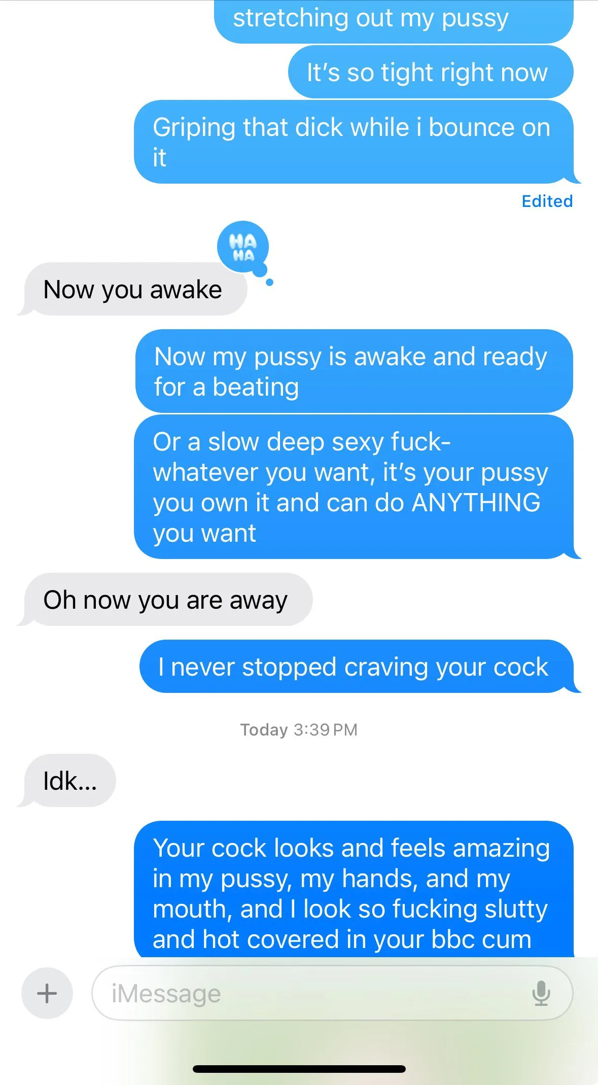It’s been over a week since he felt my pussy, he thinks I forgot about him!