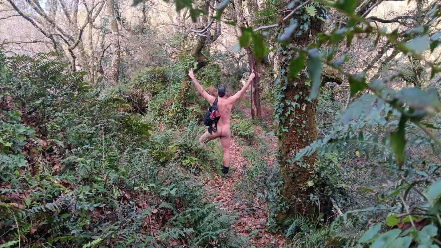 Lost in the forest. Nude freedom