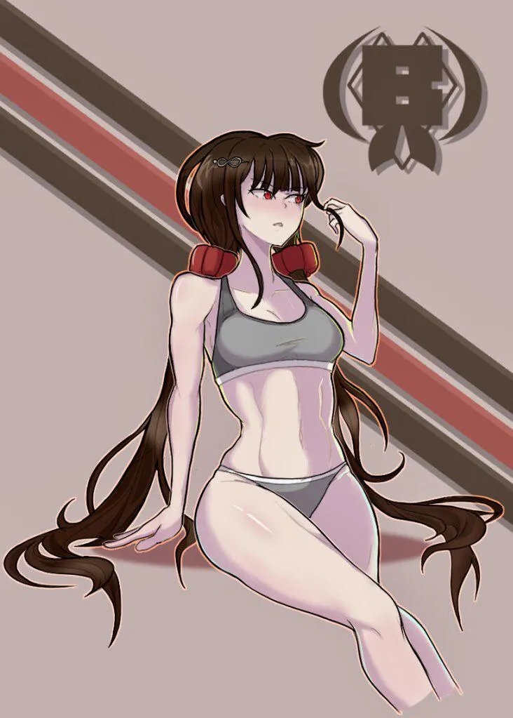 Maki in her underwear (soshuscribbles)