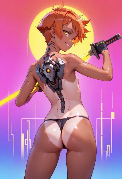 My cyberpunk mercenary girl