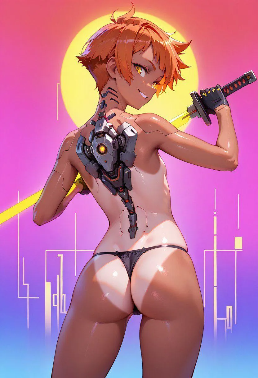 My cyberpunk mercenary girl