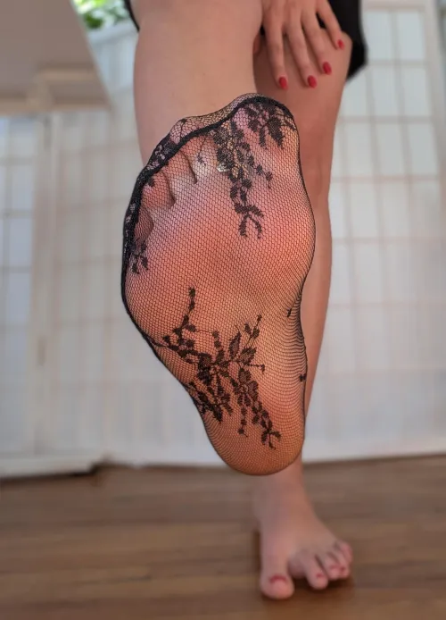 Pretty little nylon socks