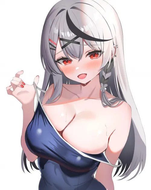 [Sakamata Chloe] Chloe's big tiddies in a swimsuit