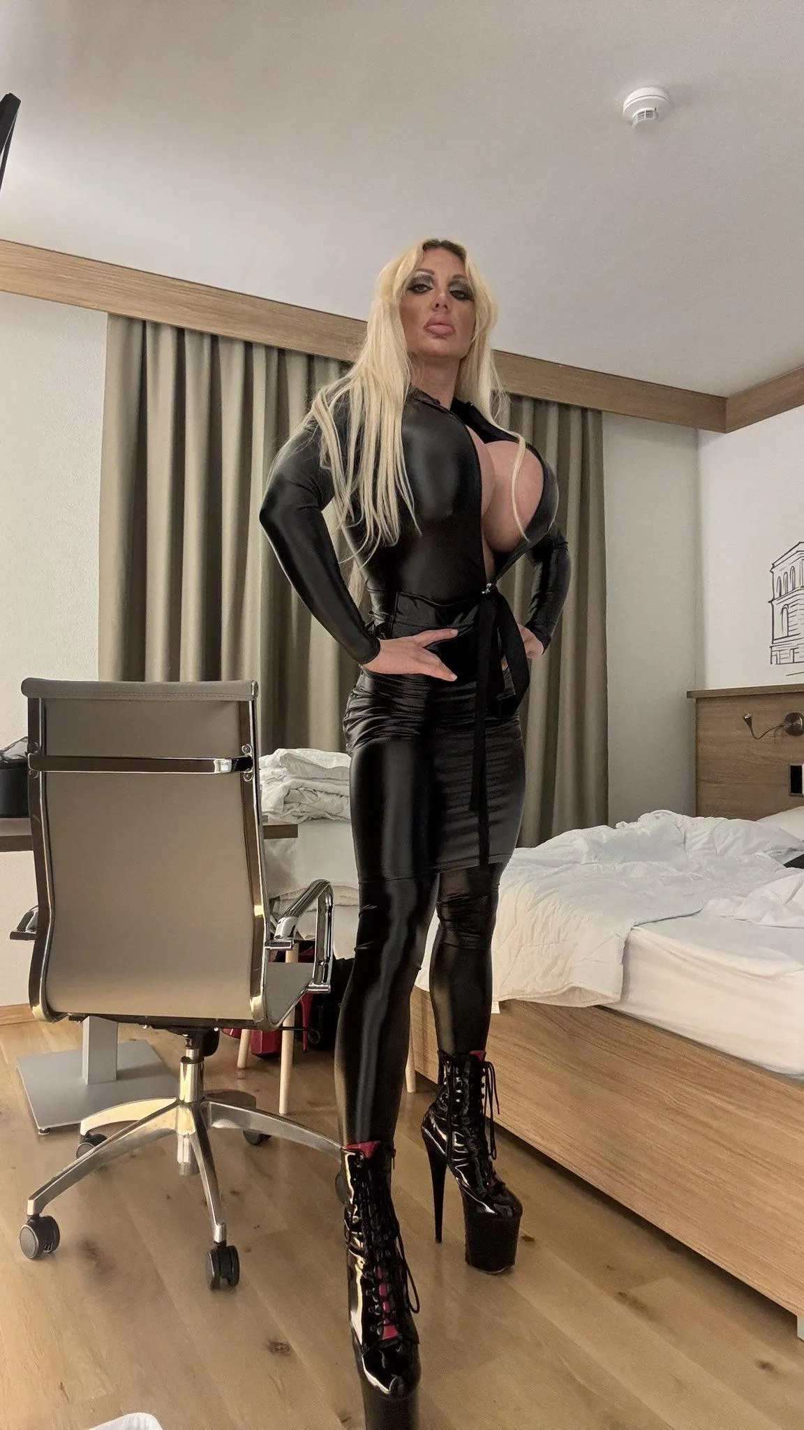 Shiny and confident.