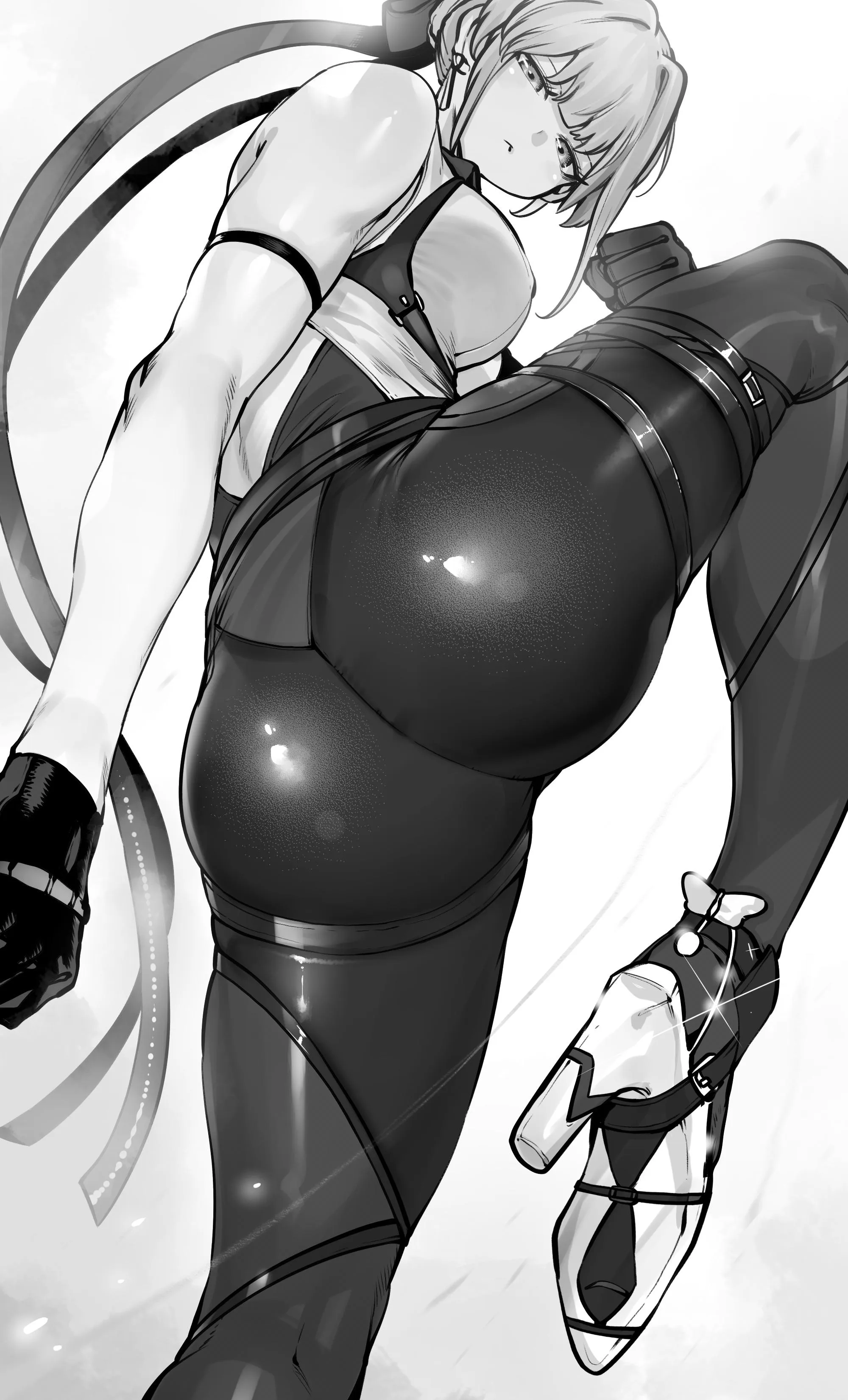 Shiny Ass in Black and White (Evelyn Chevalier) [Niwa Rhythm]