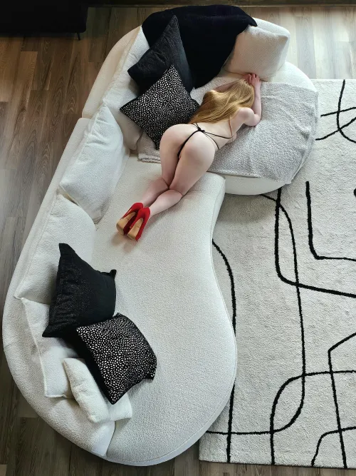 I love these red heels.