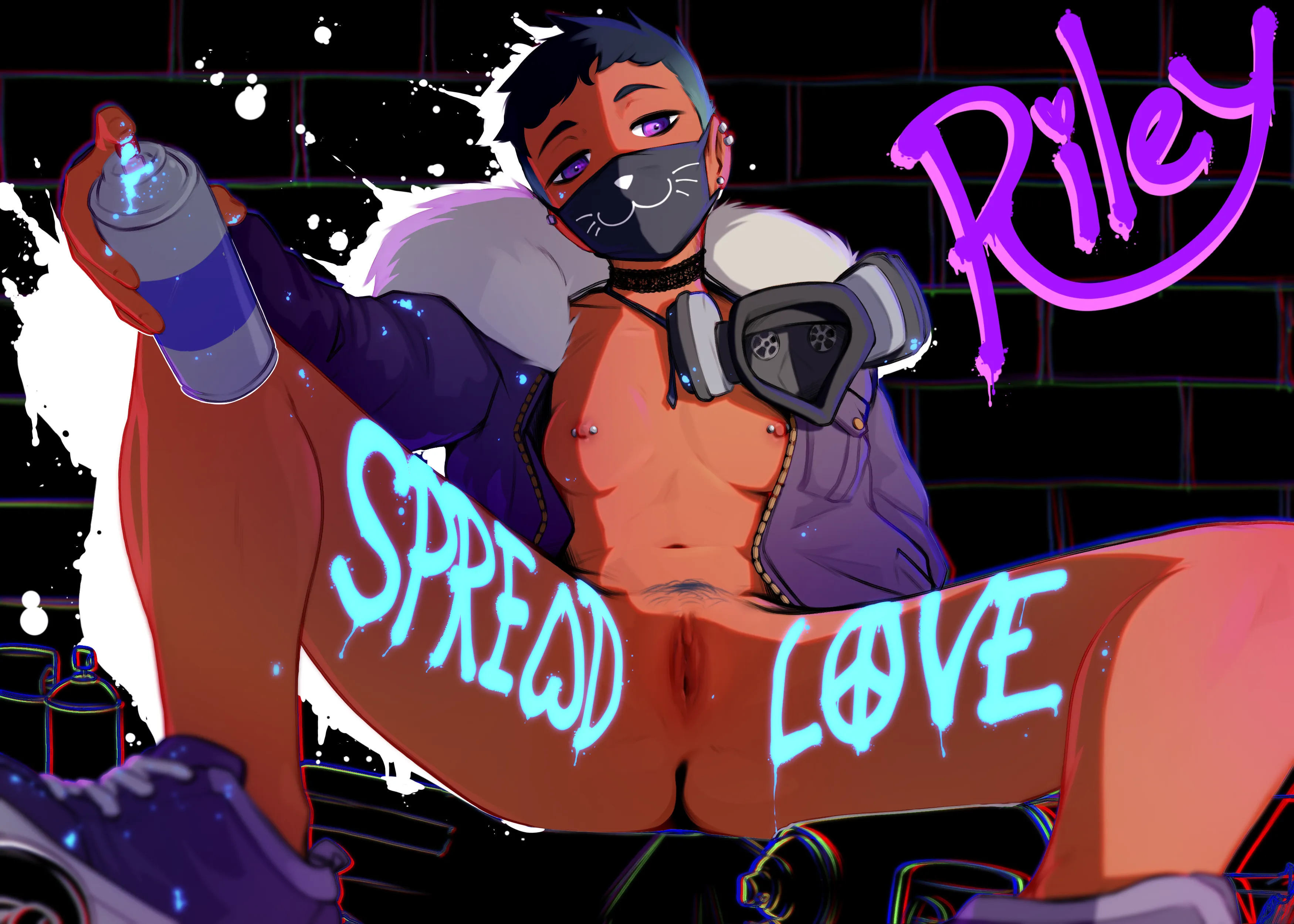 Riley Fairfeather spreading her legs - she shows the way to peace (PudgeRuffian)