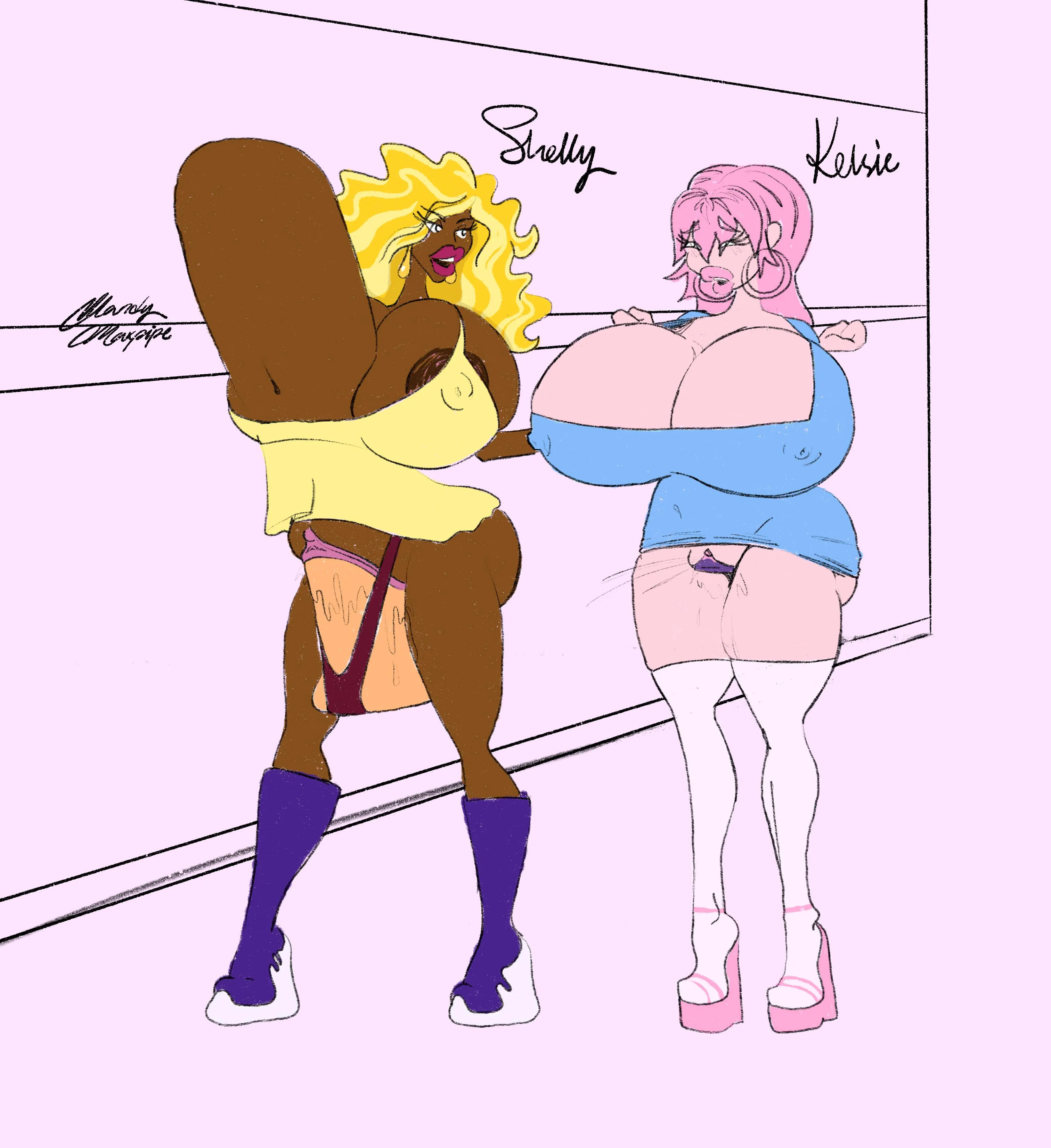 Shelly shows Kelsie how to have fun on the streets! [oc]