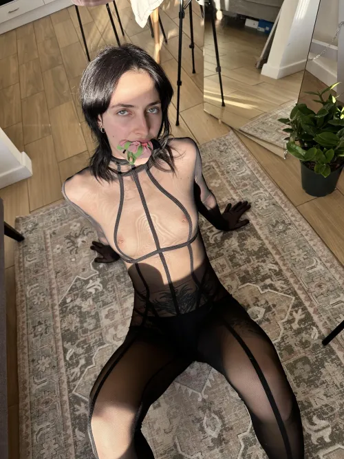 Add your cock to the gag with my dirty panties