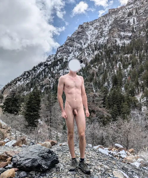 Exploring the outdoors. Cold but fun.