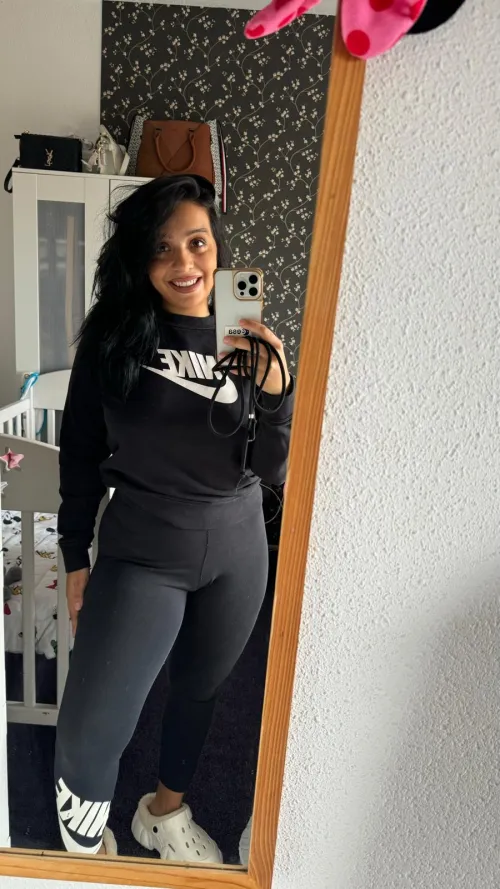 I love my outfit, especially when taking it off piece by piece.