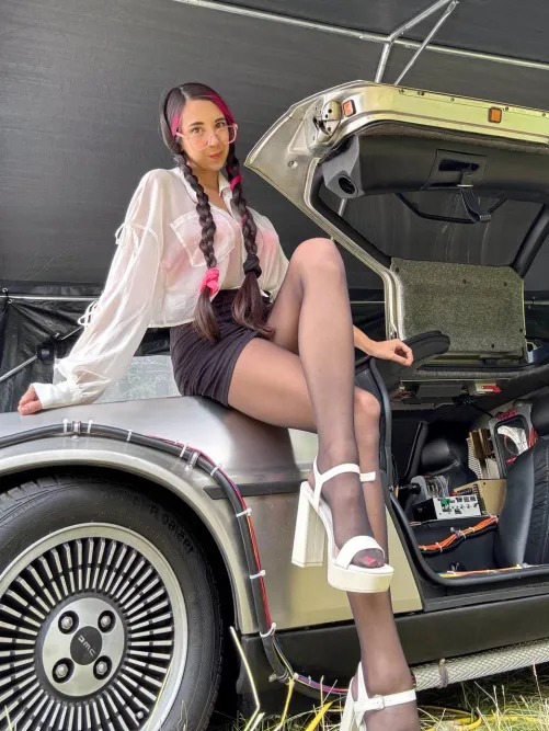 Roads? Where we're going, we don’t need roads... just pantyhose.