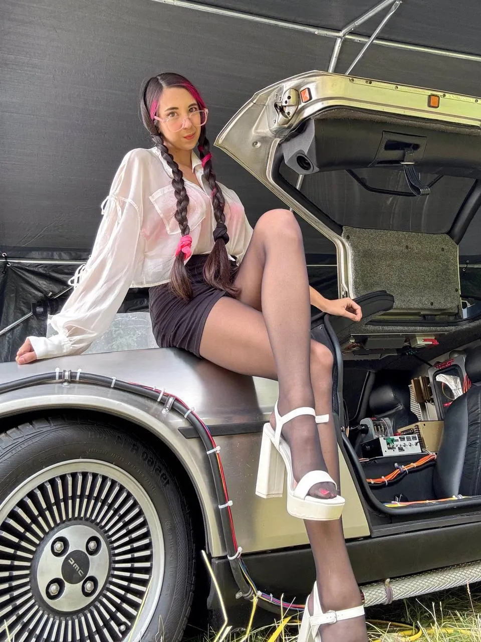 Roads? Where we're going, we don’t need roads... just pantyhose.