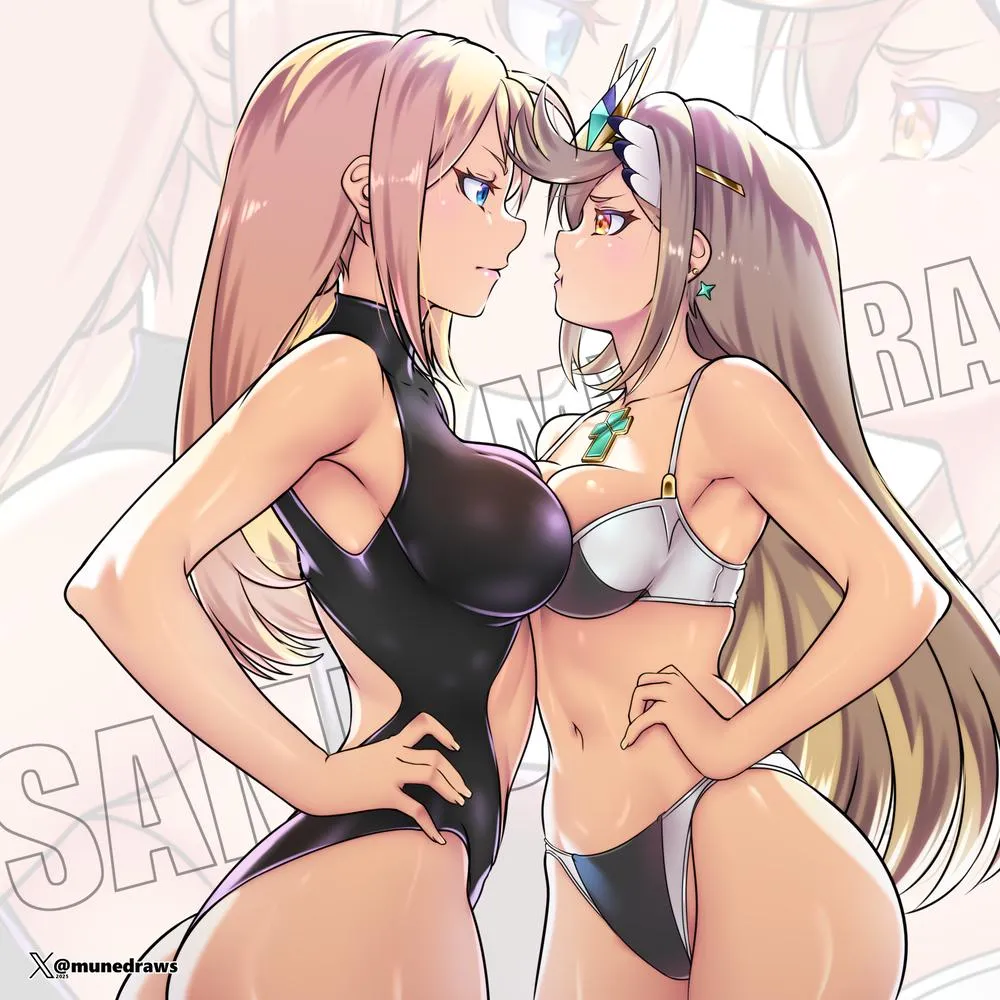 Samus vs Mythra Face-Off (MuneDraws)