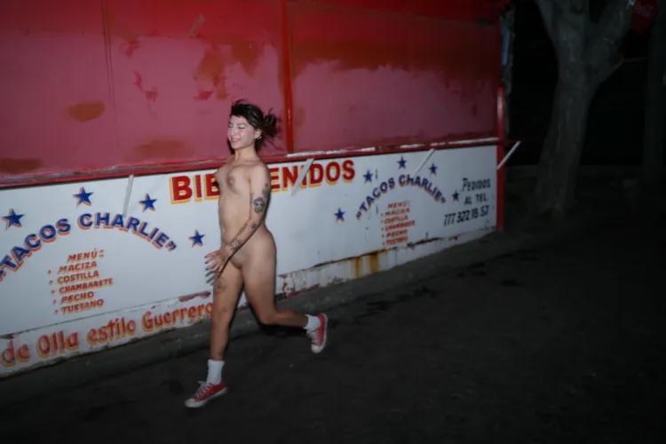 Trying not to get caught, but still enjoying the moment