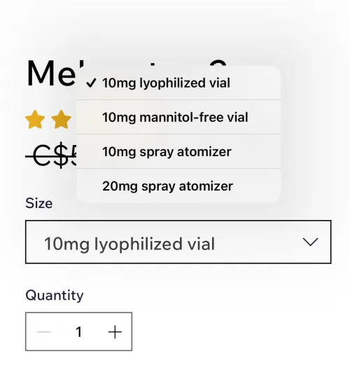 Lyophilized or mannitol-free?