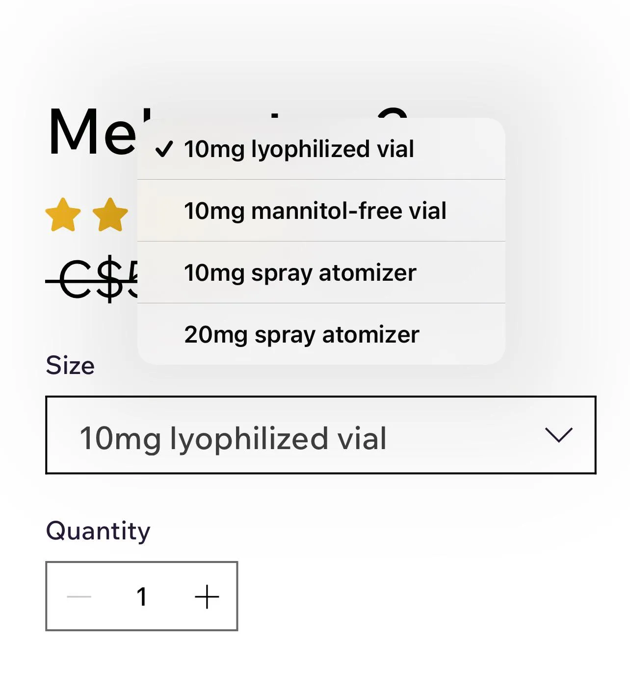 Lyophilized or mannitol-free?