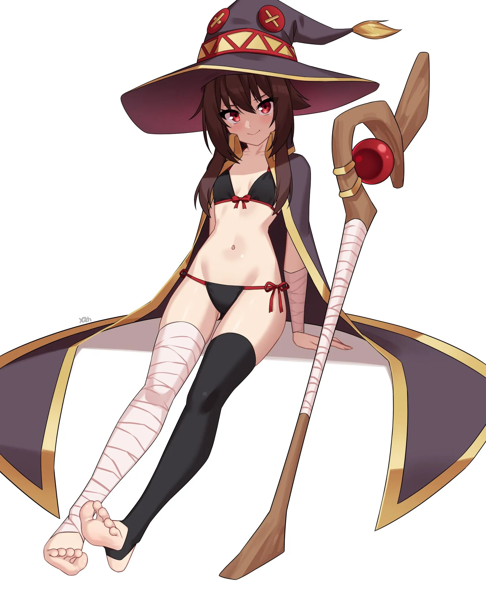 Megumin going to the beach (By Xith)