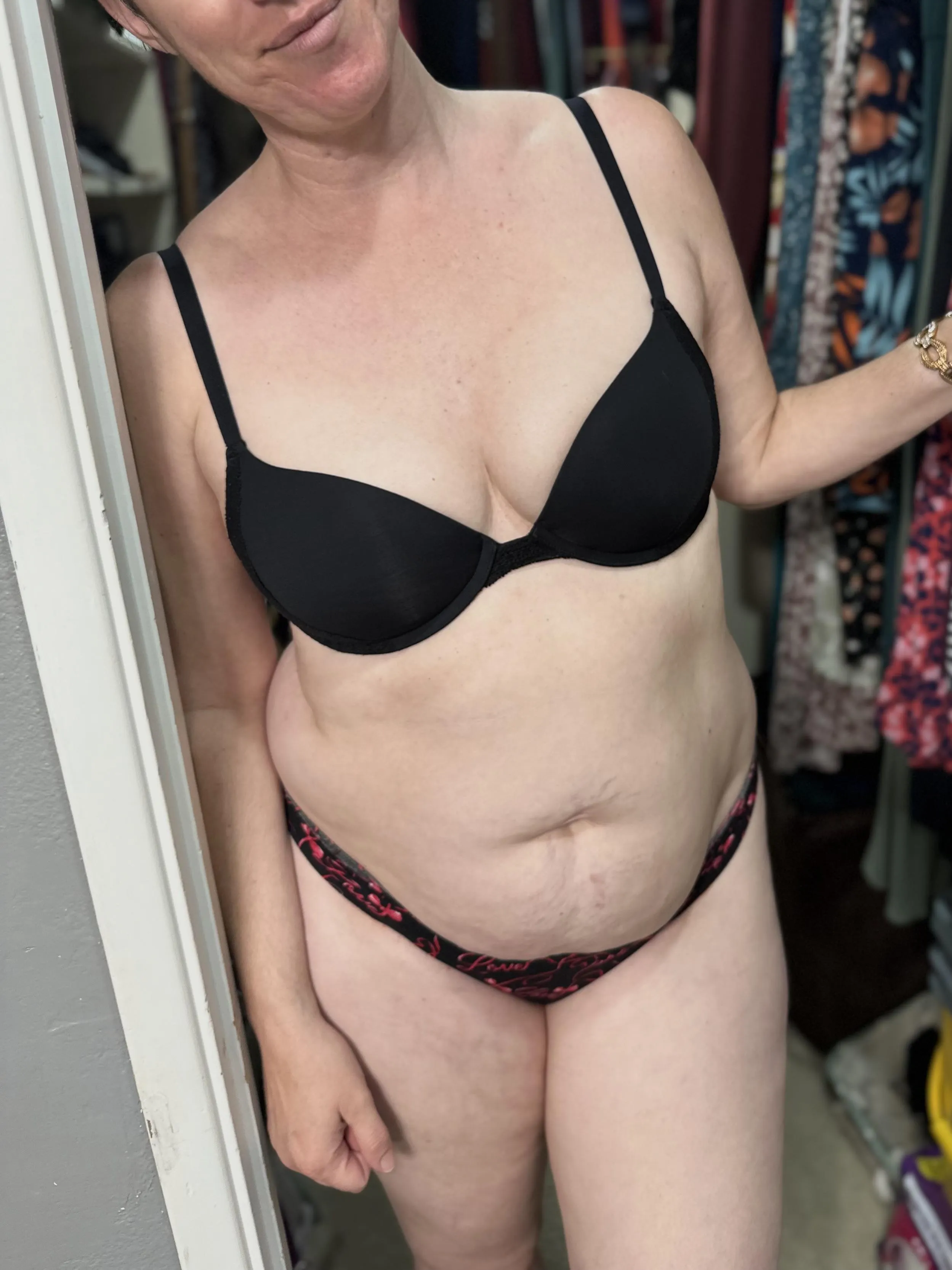 Sometimes a mombod in a simple bra and panties can be sexy too right