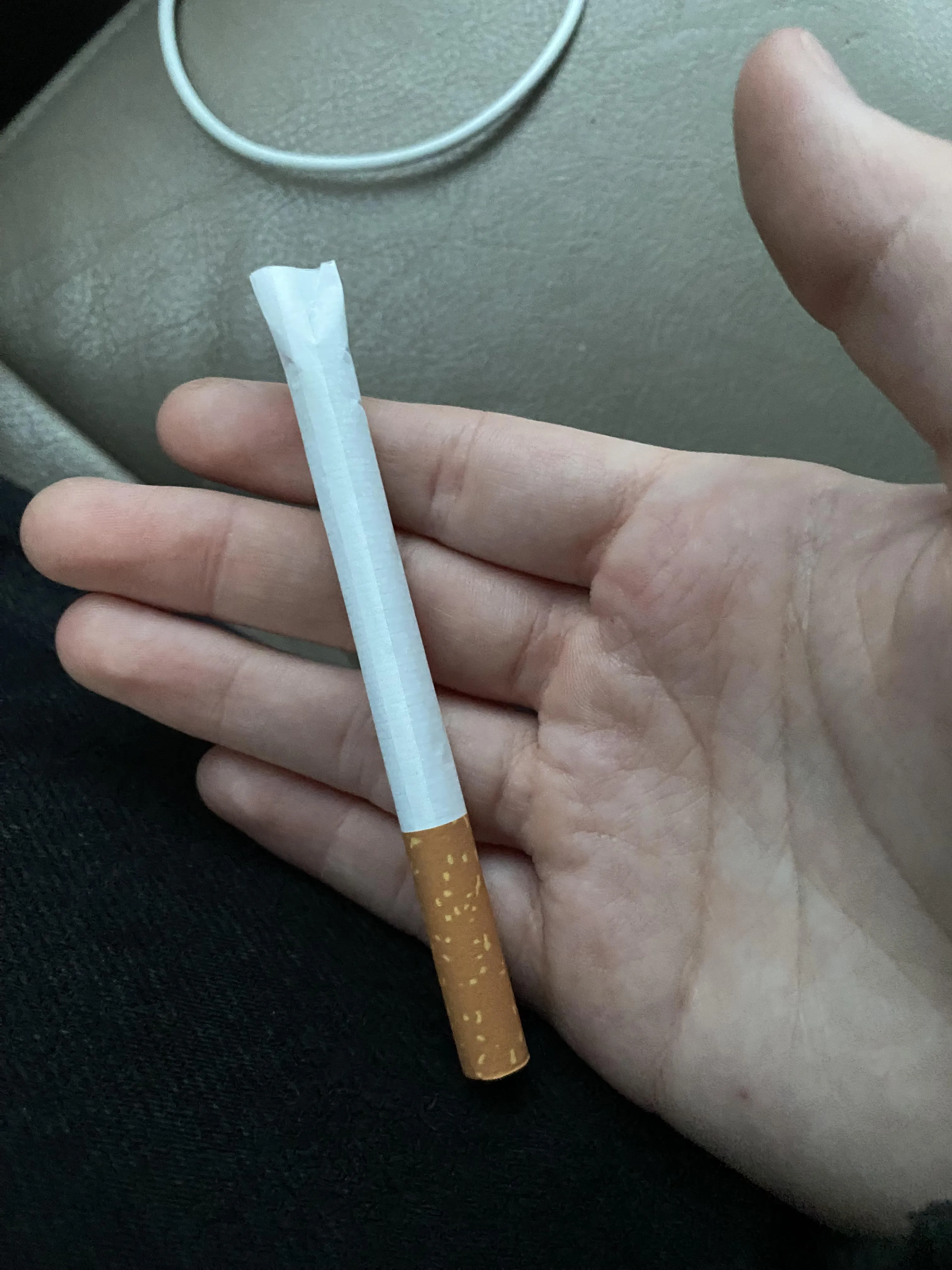 My coworker rolls his own cigarettes and gave me one