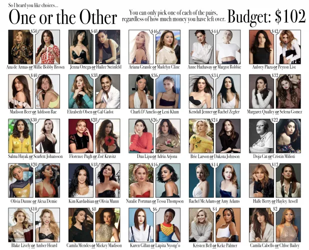 One or the Other - Budget: $102