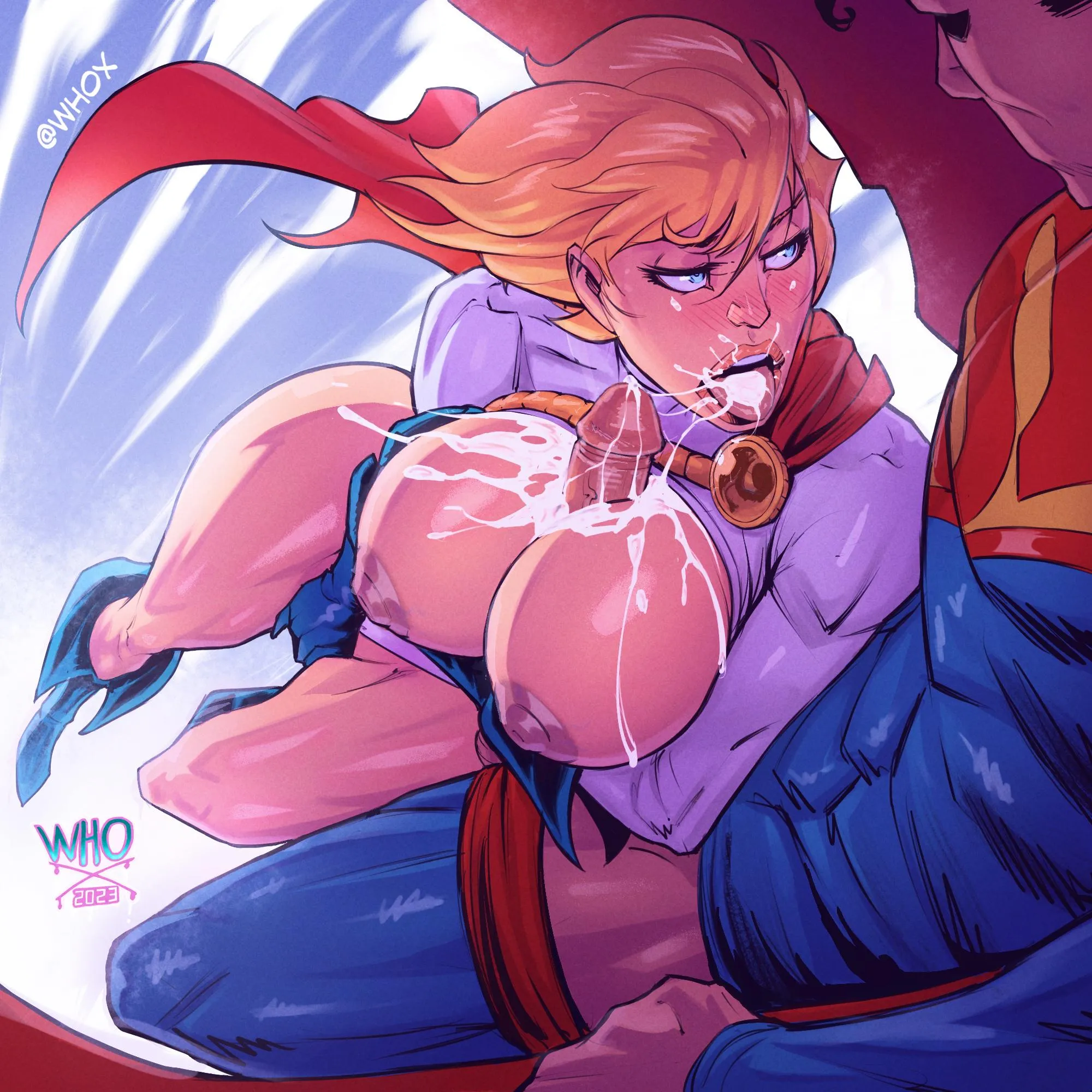 Powergirl with Superman (WhoX)