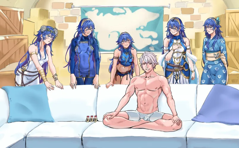 Lucina Quartet Harem by @yusivishnu.bsky.social‬