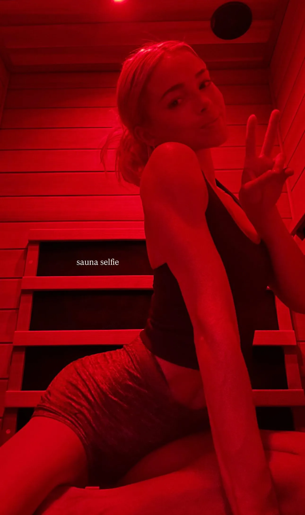 'Sauna selfie' - IG March 2025